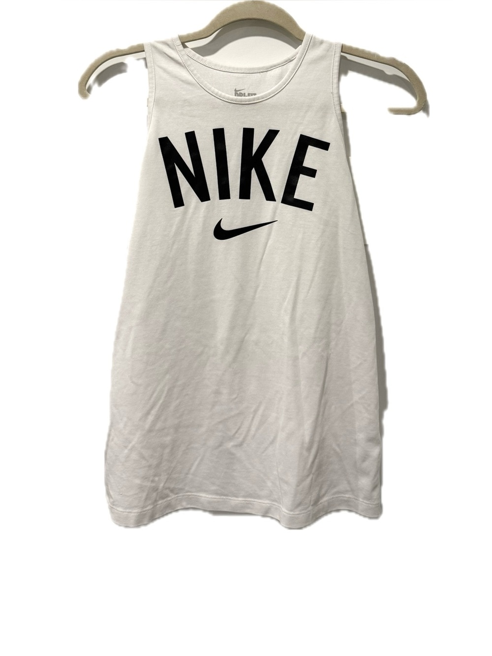 Nike Dri Fit Large Logo Tank in White